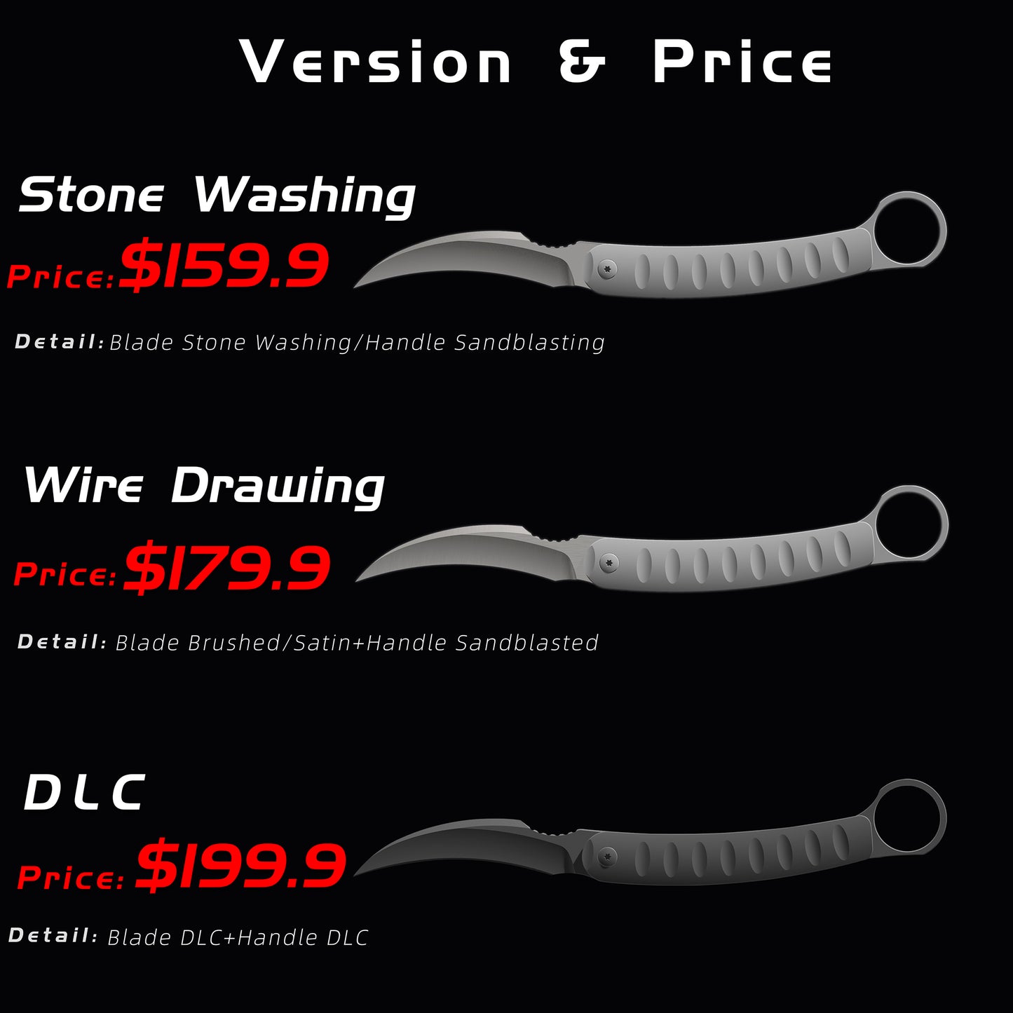 “Scorp-X”(MK-21) Tiguass Design M390 M390 Blade Titanium Alloy Handle With Tail Ring