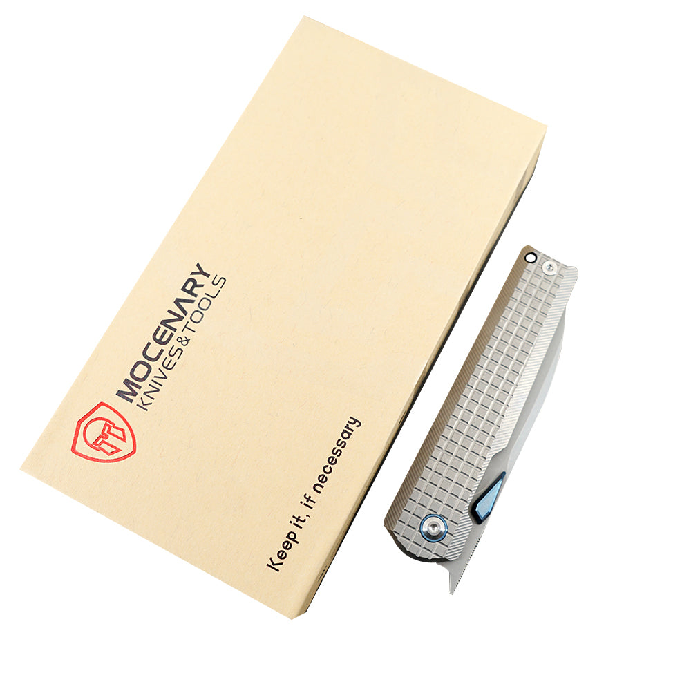 Mocenary Knives M390 Steel Pocket Folding Knife Camping Knives Outdoor Survival Tools EDC Knife Titanium MK-09(GP) A