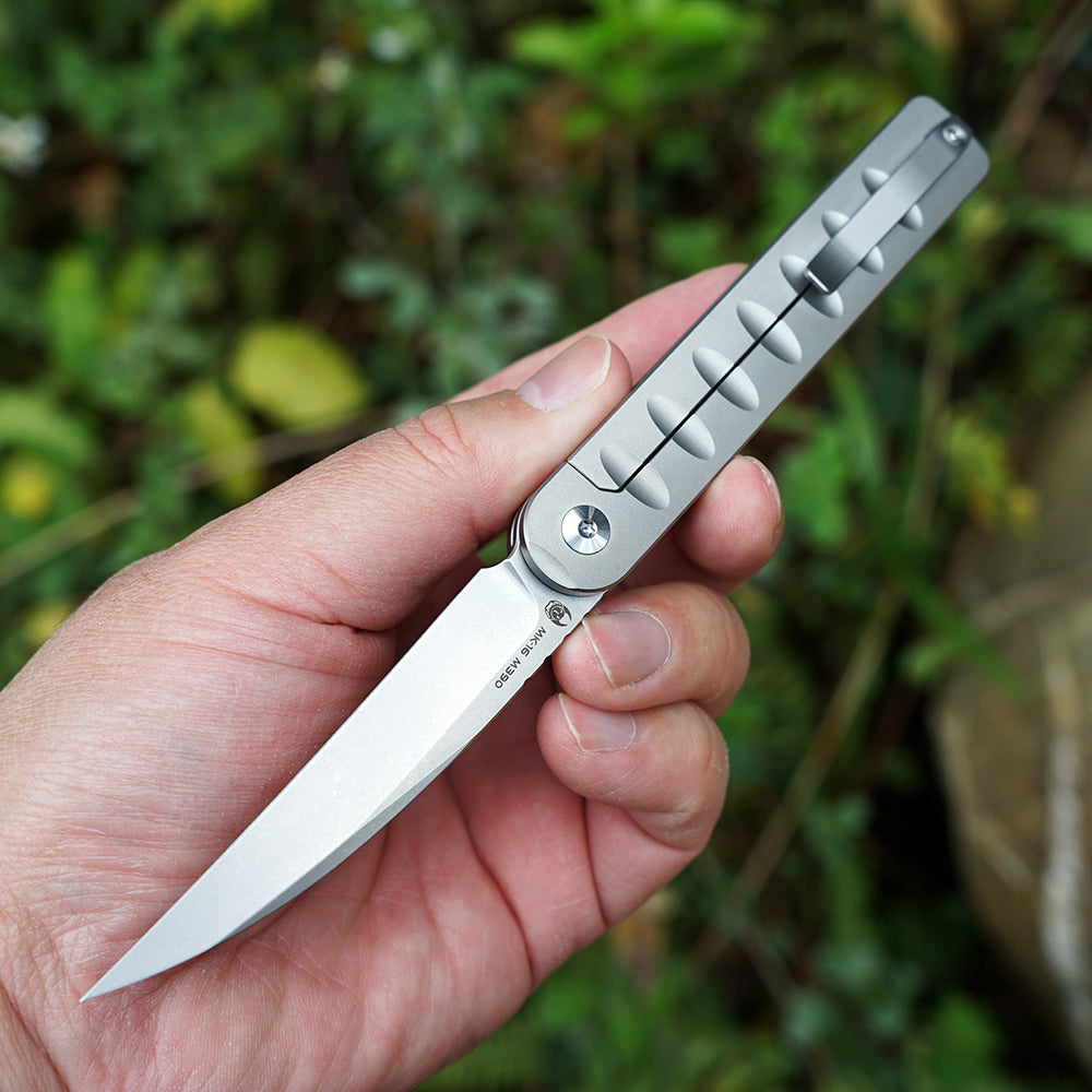Pipefish MK-16(SW) M390 Blade Tiguass Design Front Opening Stone Washing
