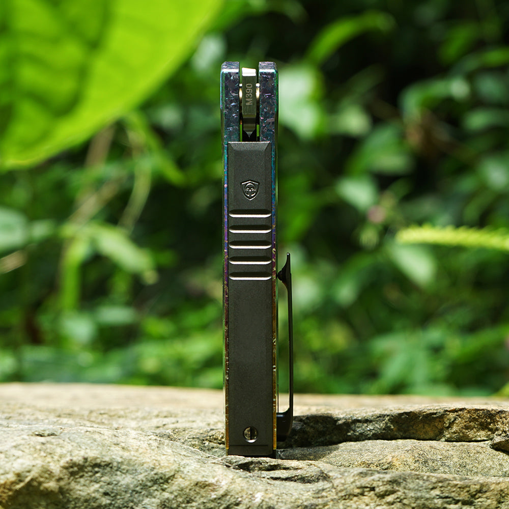 Mocenary MK-05(C) Original No-Screw M390 Blade Folding Pocket Knife Outdoor Camping Gear Mortise-Tenon Quick-Release EDC