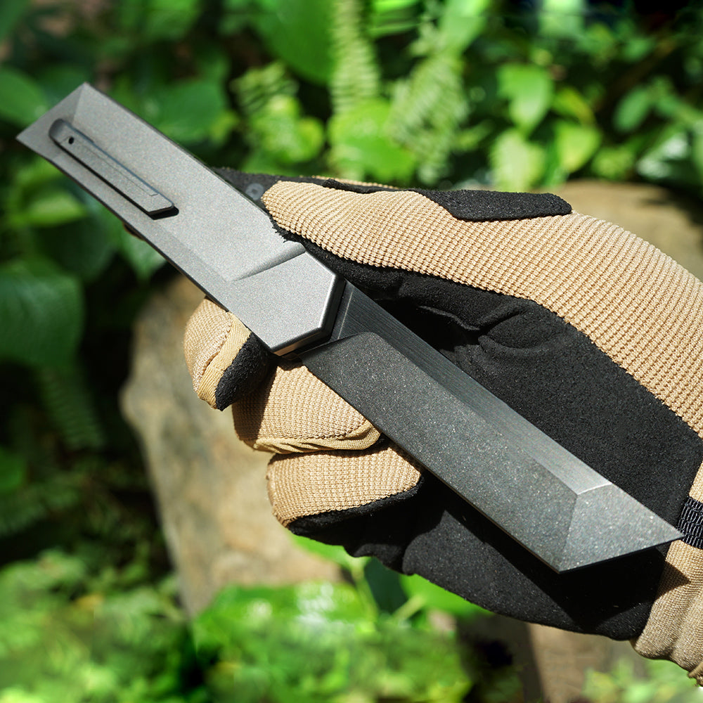 Mocenary MK-05(B) DLC Original No-Screw M390 Steel Folding Pocket Knife Outdoor Camping Gear Mortise-Tenon Quick-Release EDC