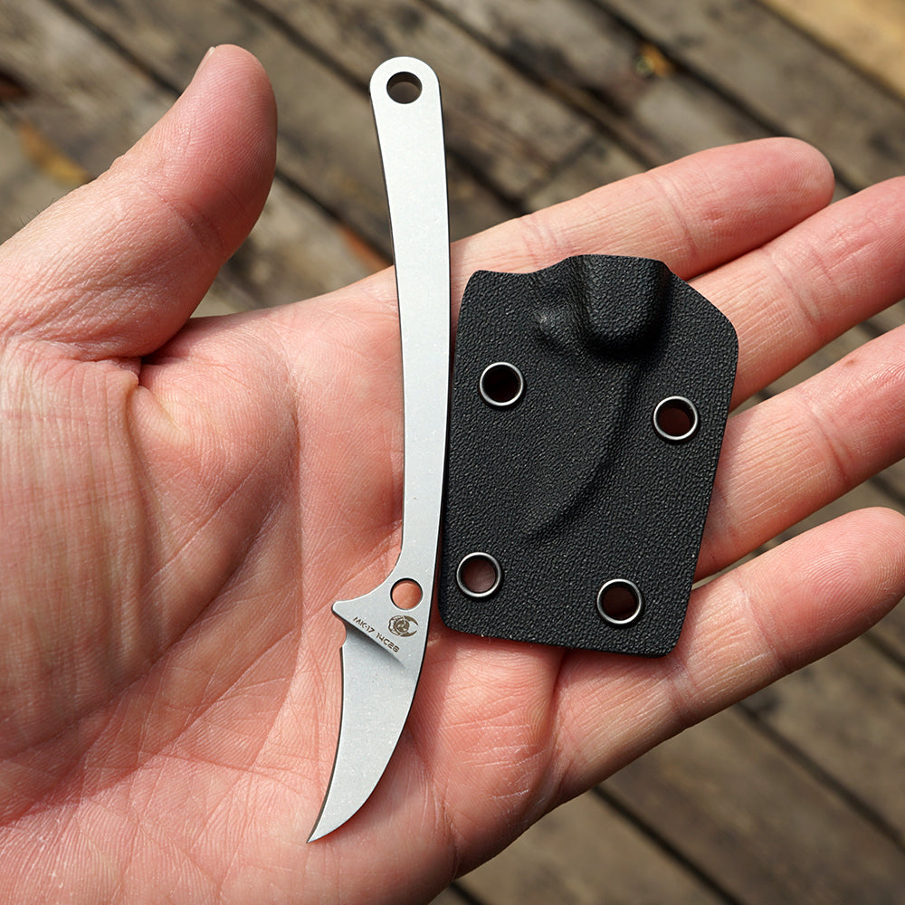 MK-17 14C28N/M390 Steel Mini Claw Knife Stone Washing/DLC