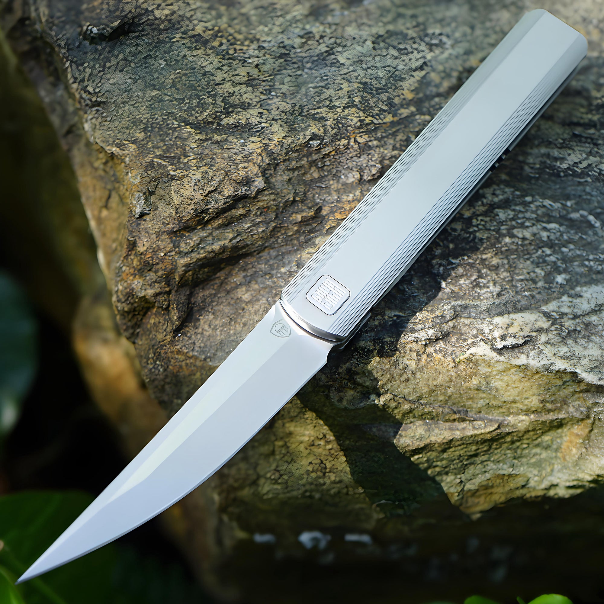 墨” MK-28(TiN) M390 Blade Semi-Integral Titanium Front Flipper