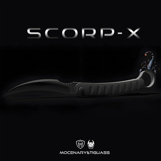 “Scorp-X”(MK-21) Tiguass Design M390 M390 Blade Titanium Alloy Handle With Tail Ring