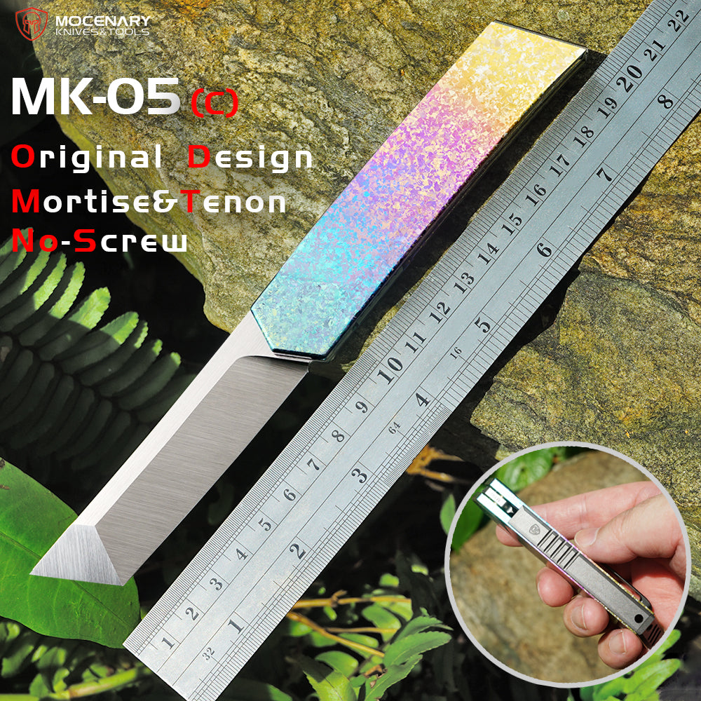 Mocenary MK-05(C) Original No-Screw M390 Blade Folding Pocket Knife Outdoor Camping Gear Mortise-Tenon Quick-Release EDC