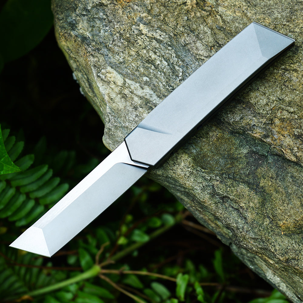 Mocenary MK-05(B) DLC Original No-Screw M390 Steel Folding Pocket Knife Outdoor Camping Gear Mortise-Tenon Quick-Release EDC
