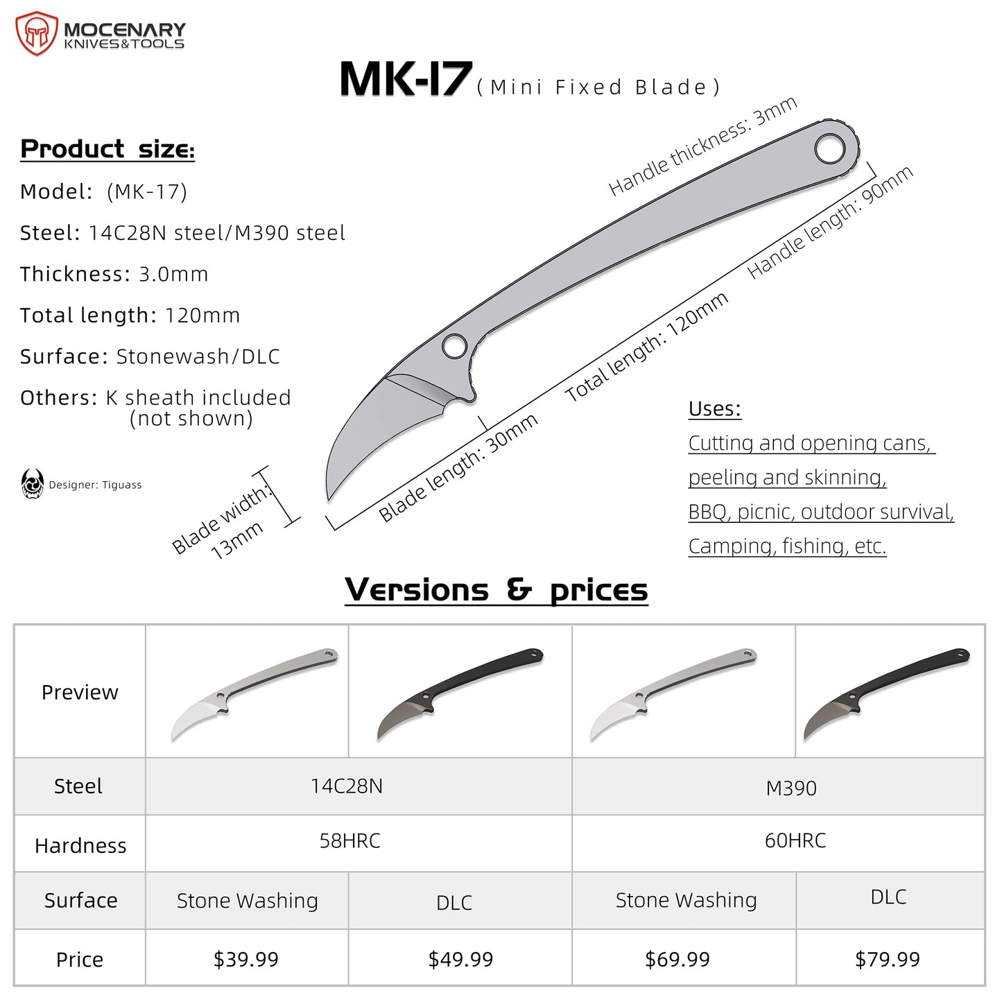 MK-17 Mini Fixed Blade Delivery in February 2025