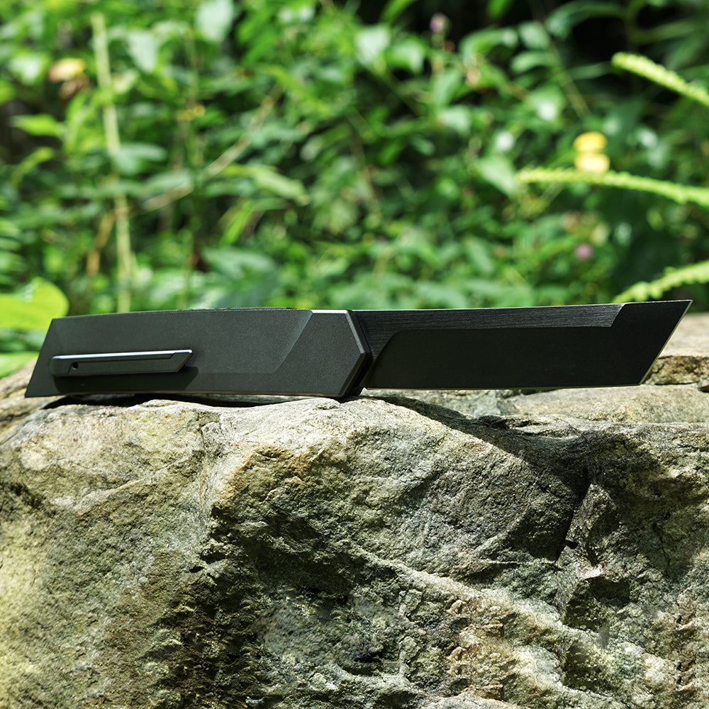 Mocenary MK-05(B) DLC Original No-Screw M390 Steel Folding Pocket Knife Outdoor Camping Gear Mortise-Tenon Quick-Release EDC