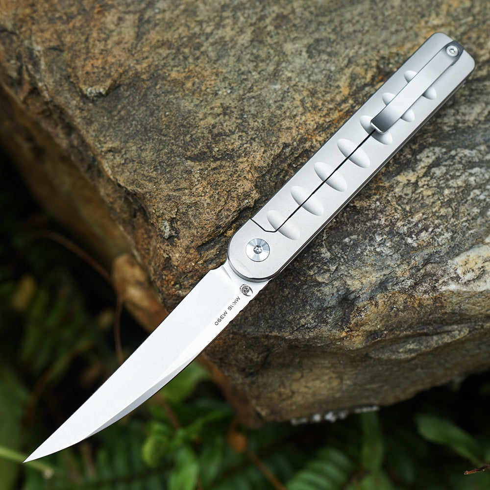 Pipefish MK-16(SW) M390 Blade Tiguass Design Front Opening Stone Washing