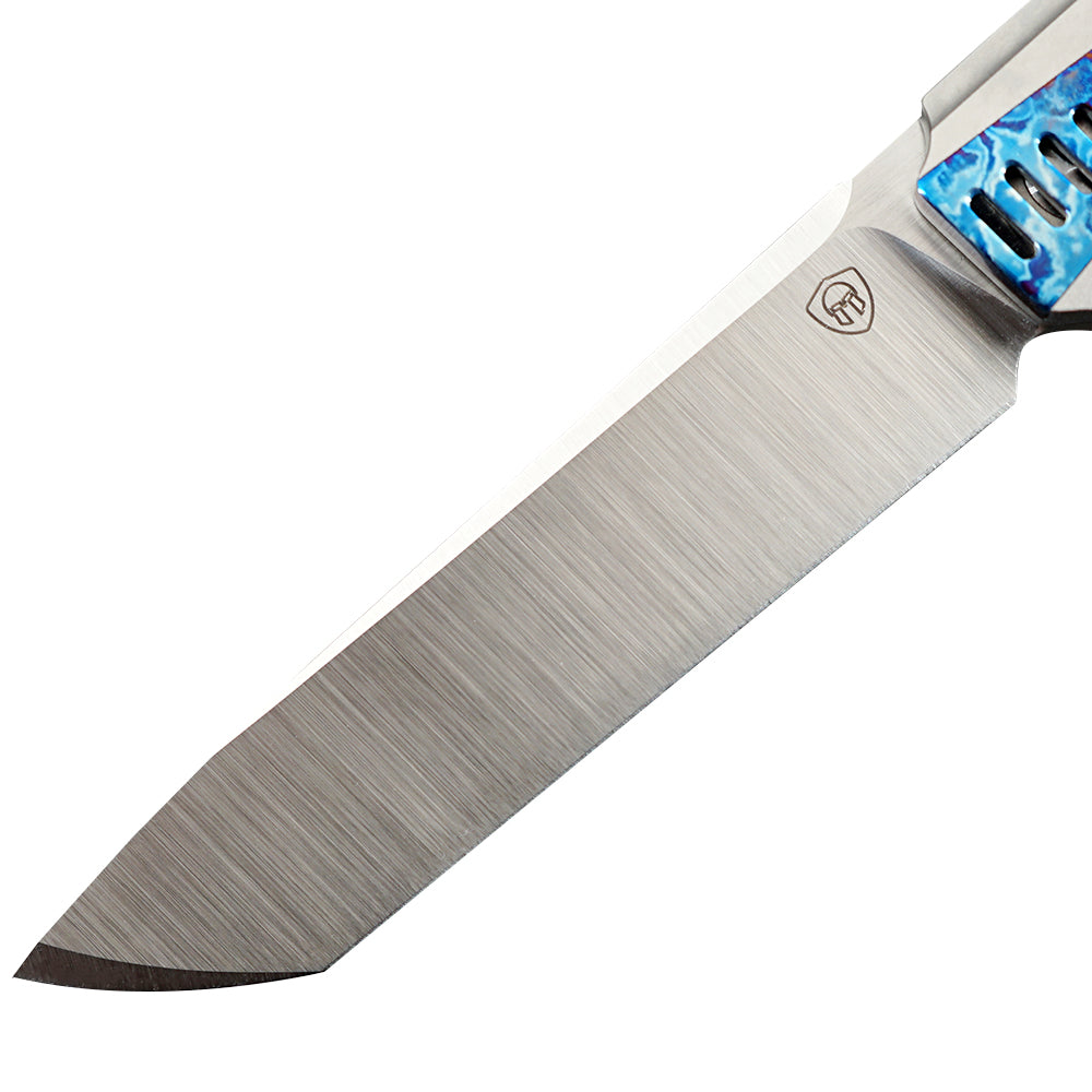 MK-15(C) M390 Half Sided Titanium Alloy+Titanium Damascus Patch