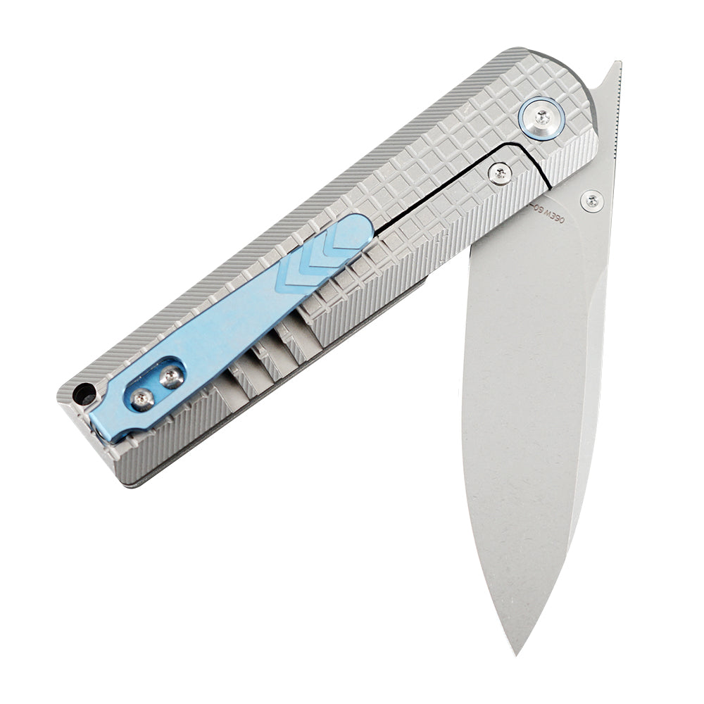 Mocenary Knives M390 Steel Pocket Folding Knife Camping Knives Outdoor Survival Tools EDC Knife Titanium MK-09(GP) A