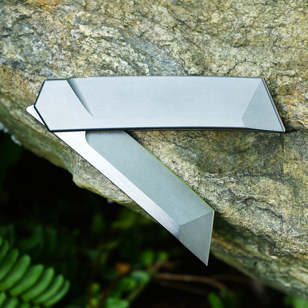 Mocenary MK-05(B) DLC Original No-Screw M390 Steel Folding Pocket Knife Outdoor Camping Gear Mortise-Tenon Quick-Release EDC