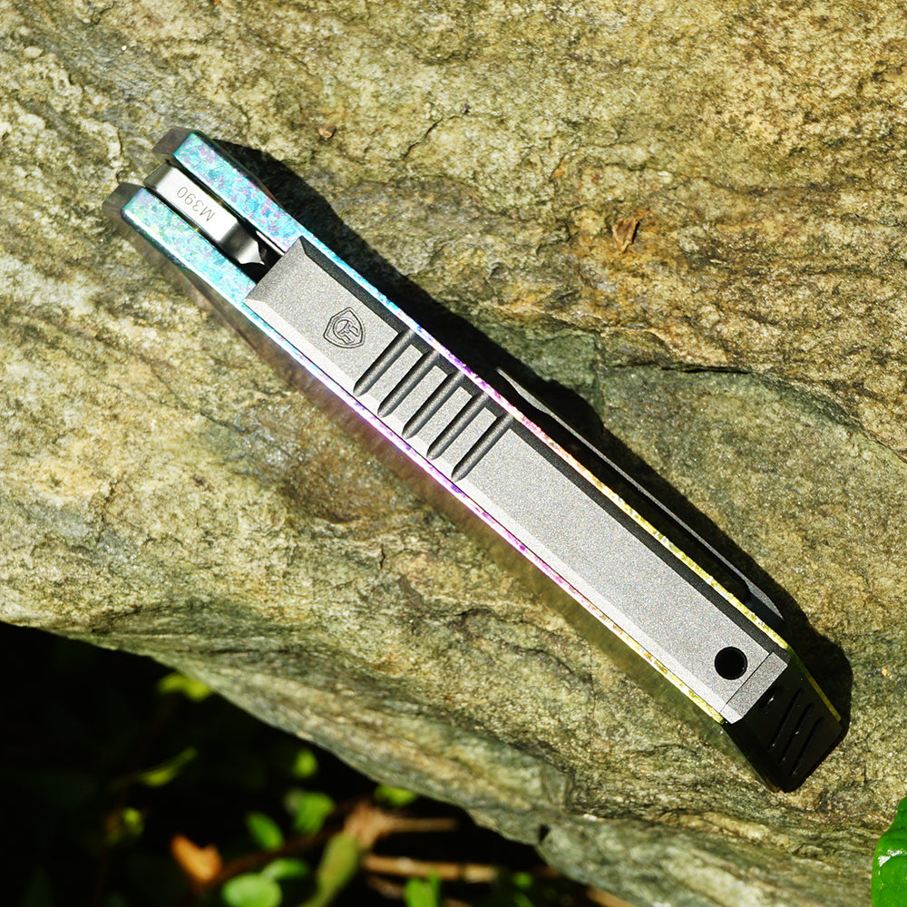 Mocenary MK-05(C) Original No-Screw M390 Blade Folding Pocket Knife Outdoor Camping Gear Mortise-Tenon Quick-Release EDC