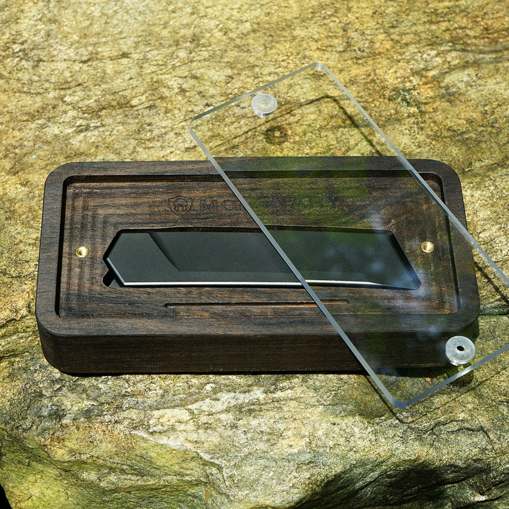 Mocenary MK-05(B) DLC Original No-Screw M390 Steel Folding Pocket Knife Outdoor Camping Gear Mortise-Tenon Quick-Release EDC