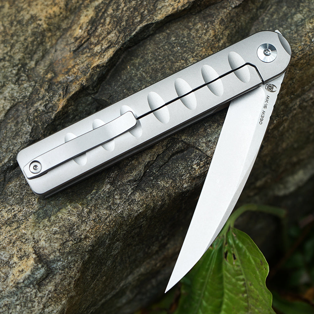 Pipefish MK-16(SW) M390 Blade Tiguass Design Front Opening Stone Washing