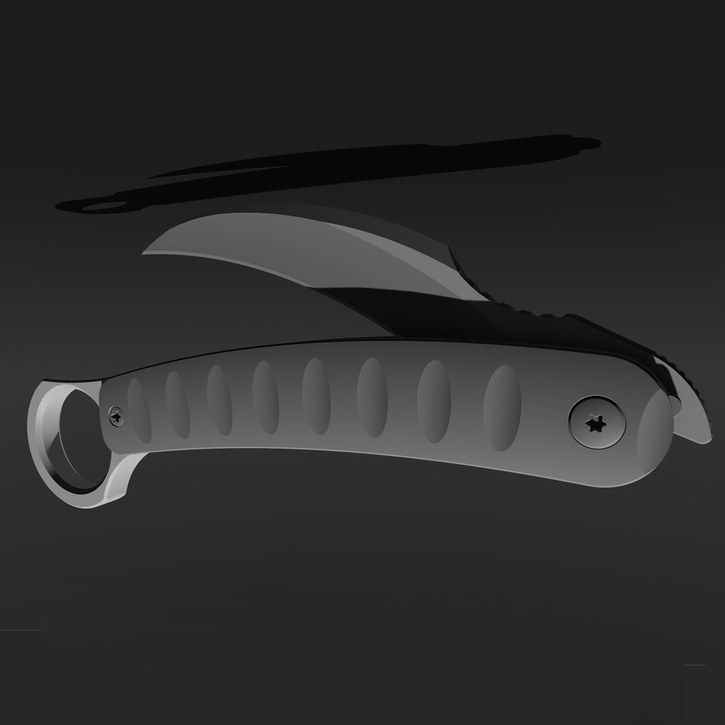 “Scorp-X”(MK-21) Tiguass Design M390 M390 Blade Titanium Alloy Handle With Tail Ring