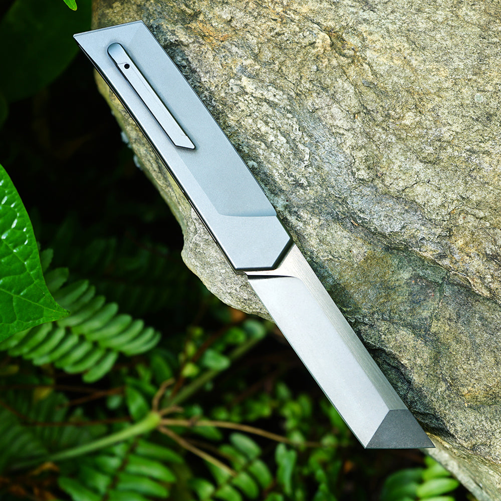 Mocenary MK-05(B) DLC Original No-Screw M390 Steel Folding Pocket Knife Outdoor Camping Gear Mortise-Tenon Quick-Release EDC