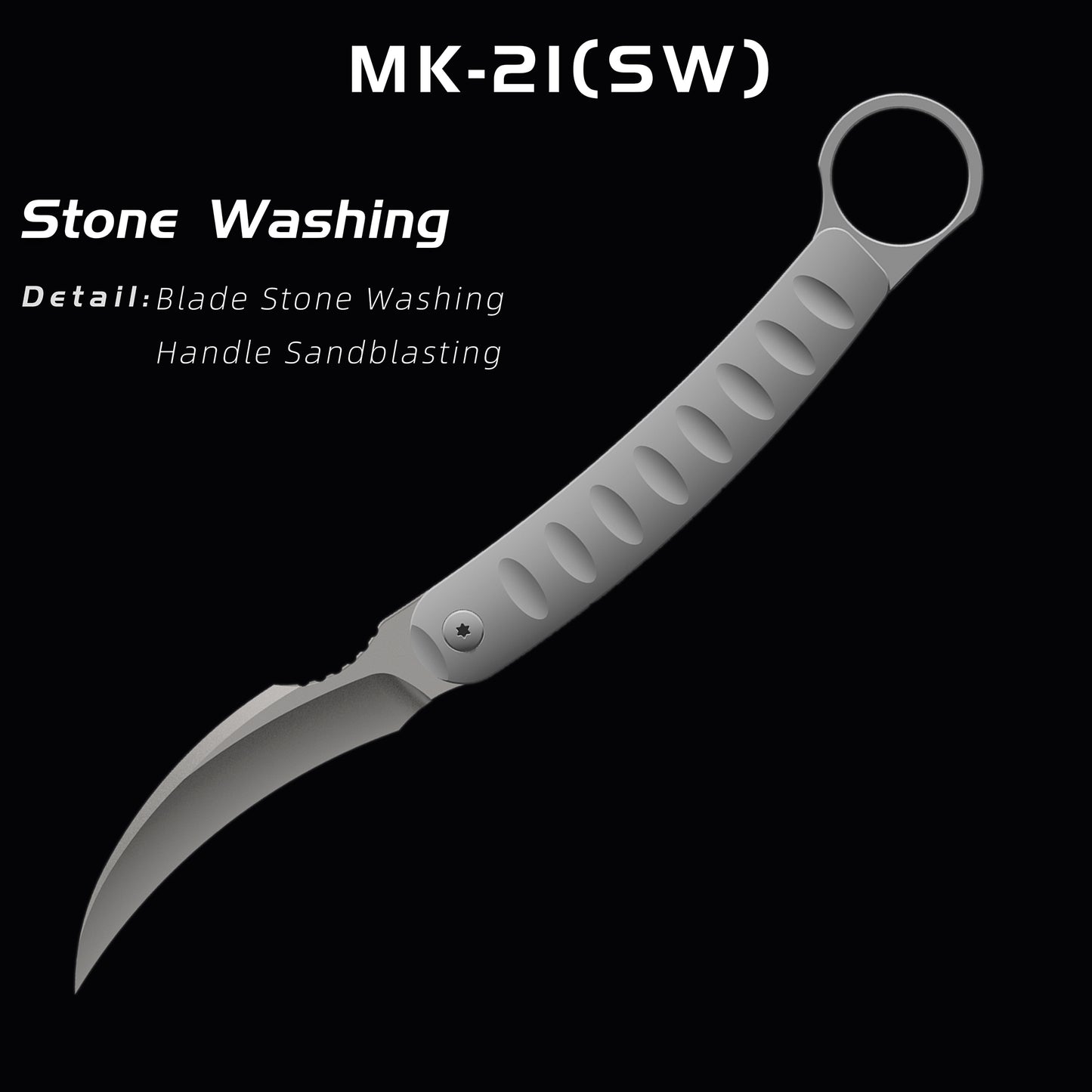 “Scorp-X”(MK-21) Tiguass Design M390 M390 Blade Titanium Alloy Handle With Tail Ring