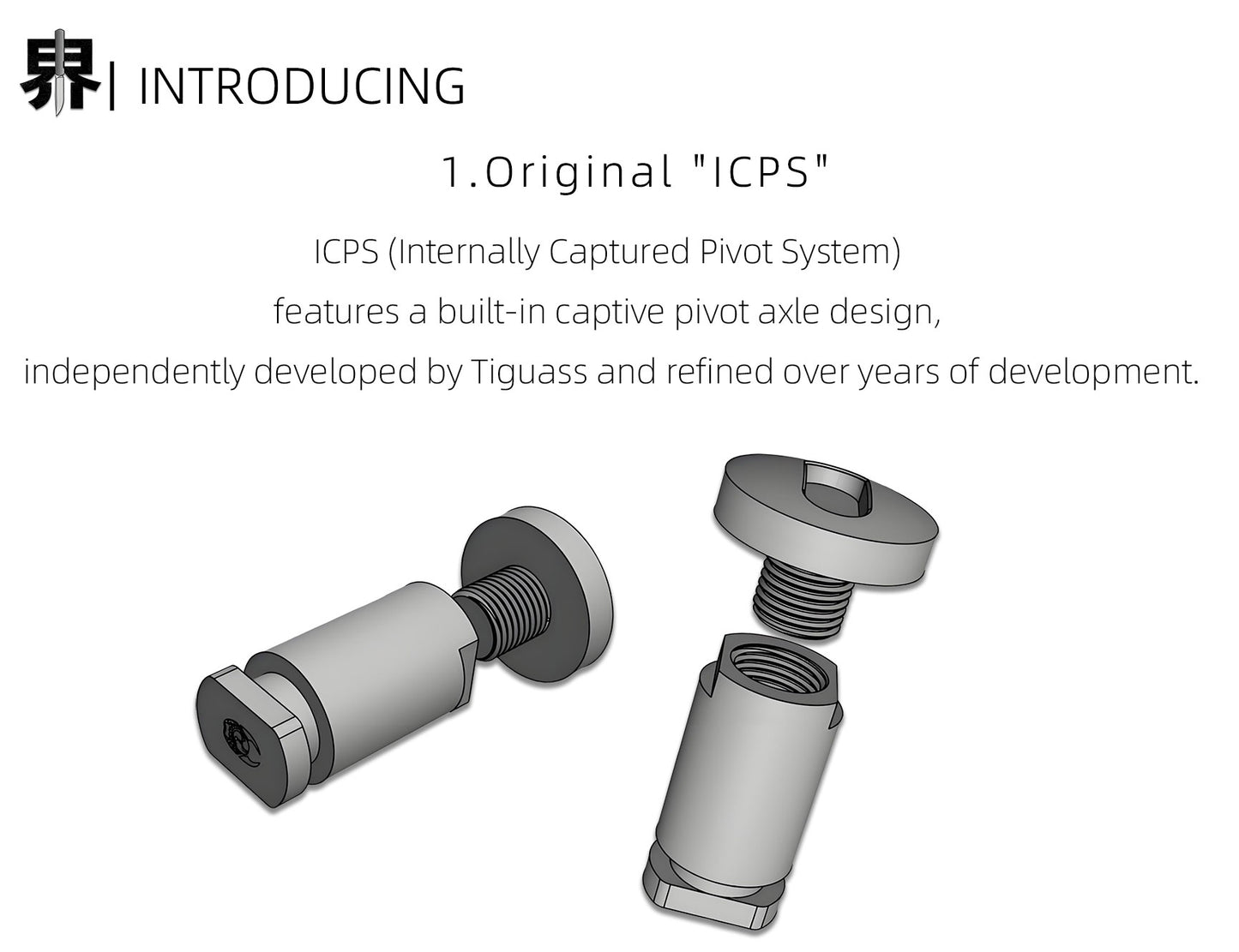 Vision | Tiguass Design ICPS System, GTC Lock, M390 Steel, Semi-Integral Handle,Minimalist Series
