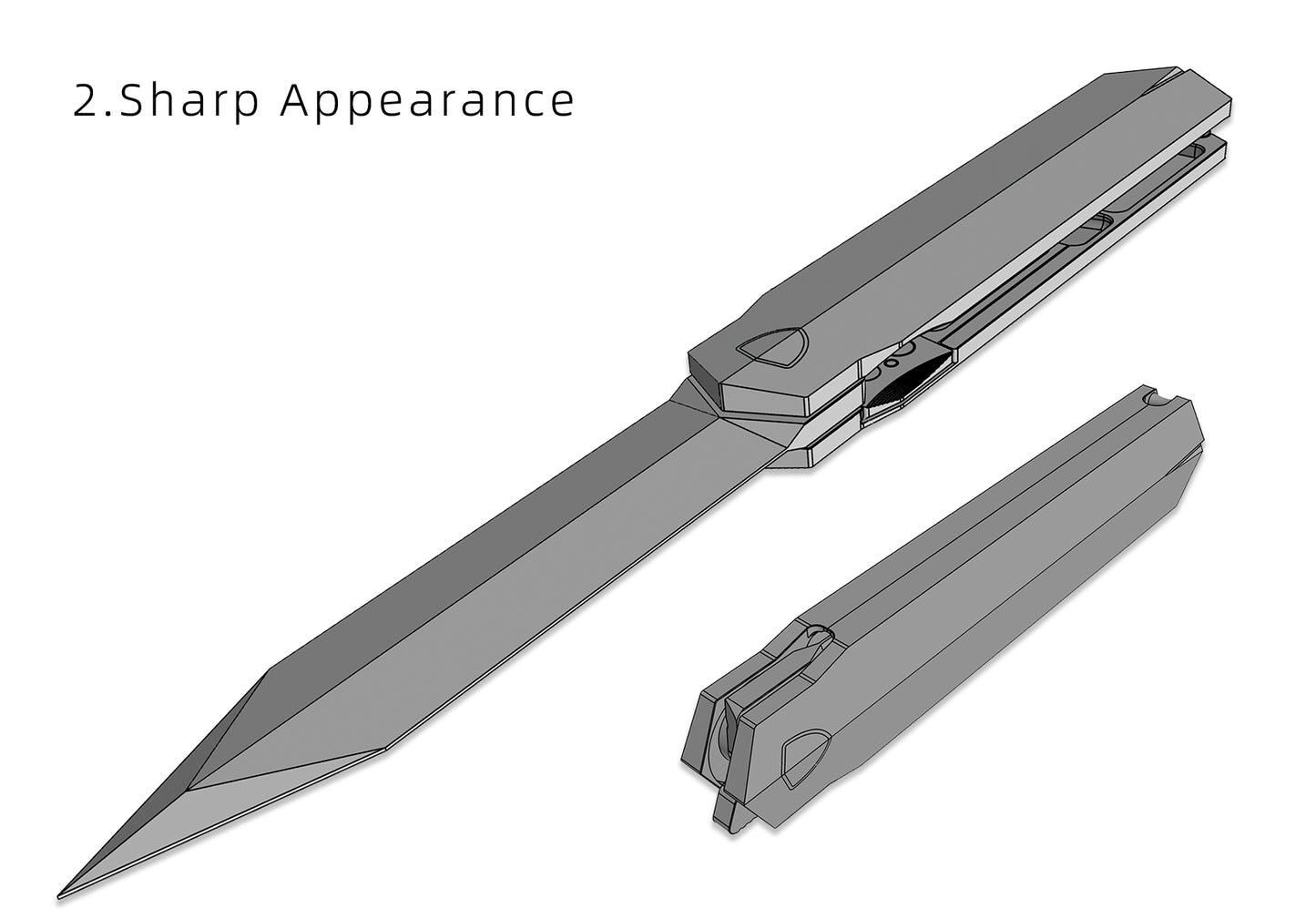 PALADIN | Designed by Tiguass, M390 Steel, Single-Edge Sword Profile Folding Knife