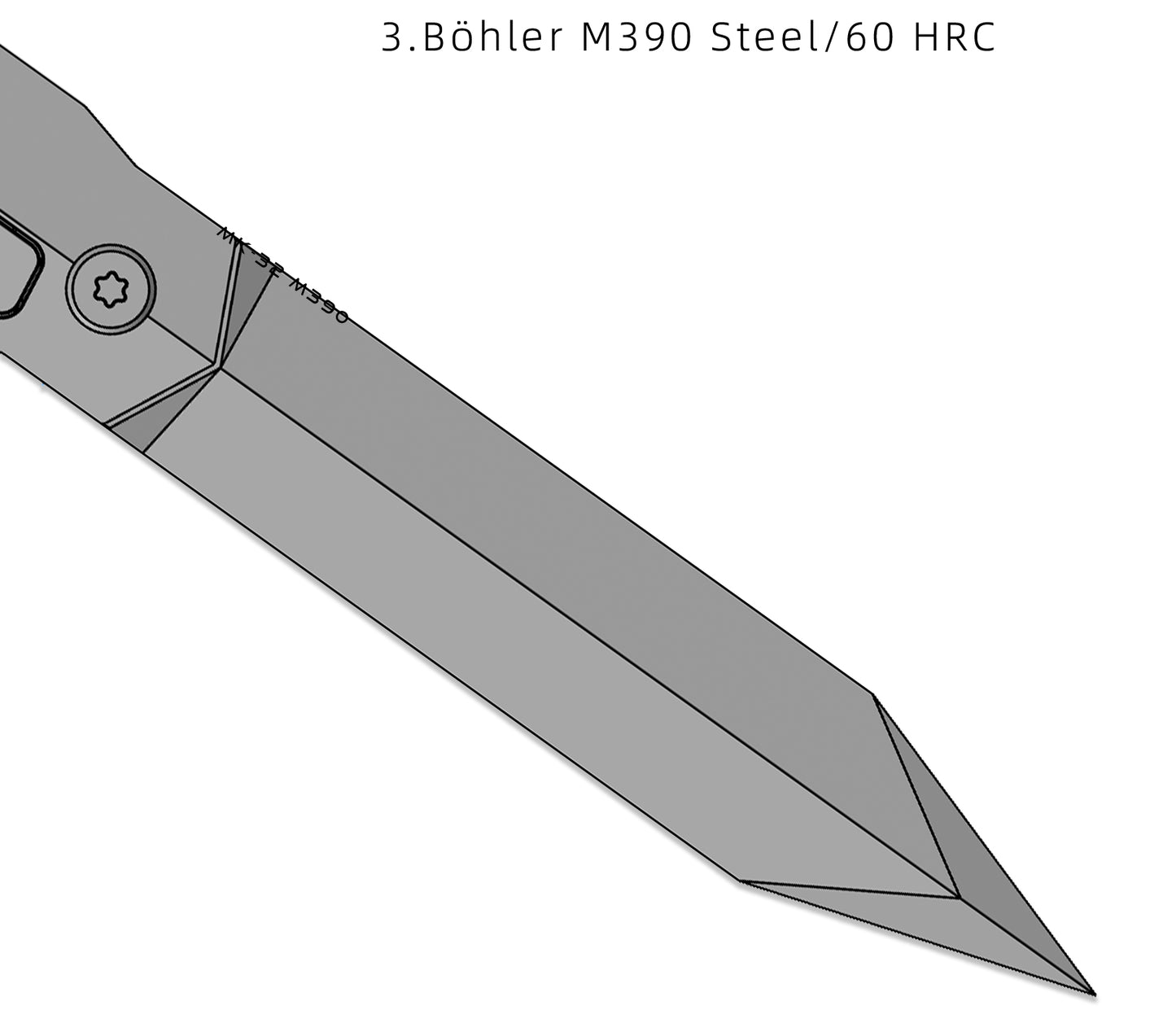 PALADIN | Designed by Tiguass, M390 Steel, Single-Edge Sword Profile Folding Knife