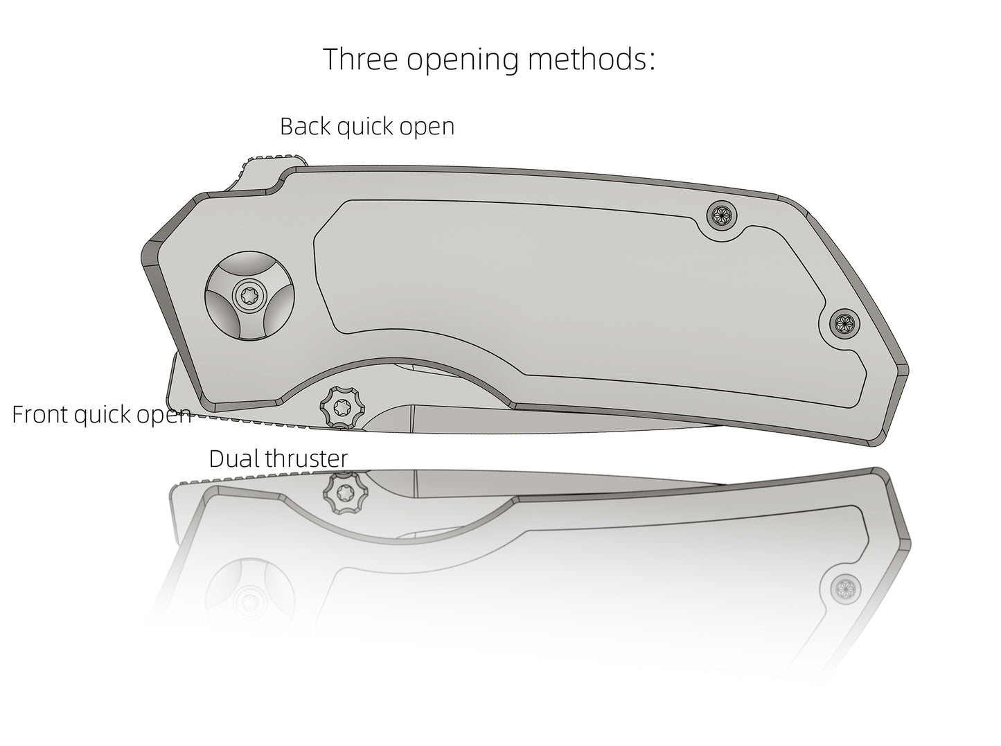 Bulldog| Rok Smerke Design M390 Steel Folding EDC Knife Multiple Opening Methods Interchangeable Inlays MK-26(Ships in 2 Months)