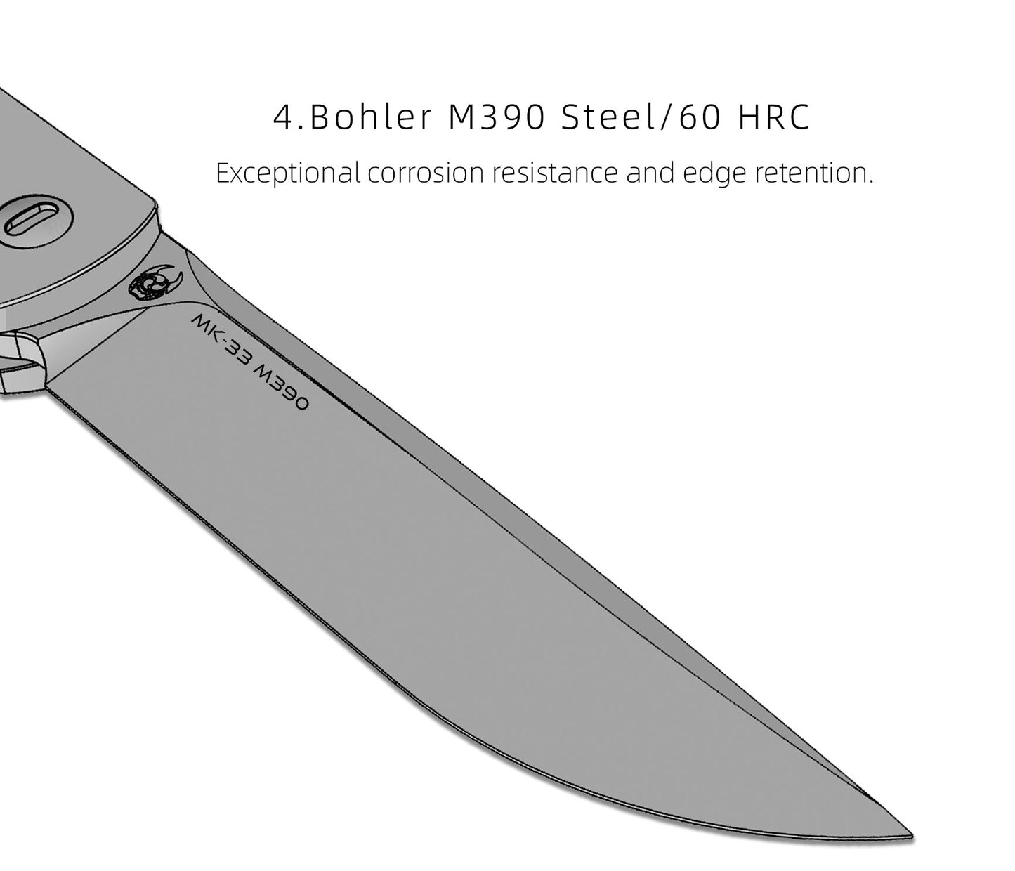 Vision | Tiguass Design ICPS System, GTC Lock, M390 Steel, Semi-Integral Handle,Minimalist Series