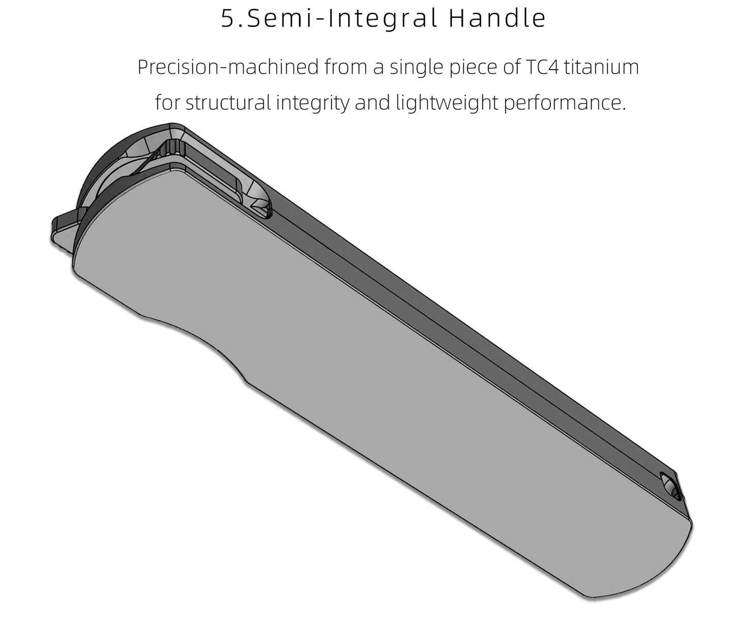 Vision | Tiguass Design ICPS System, GTC Lock, M390 Steel, Semi-Integral Handle,Minimalist Series