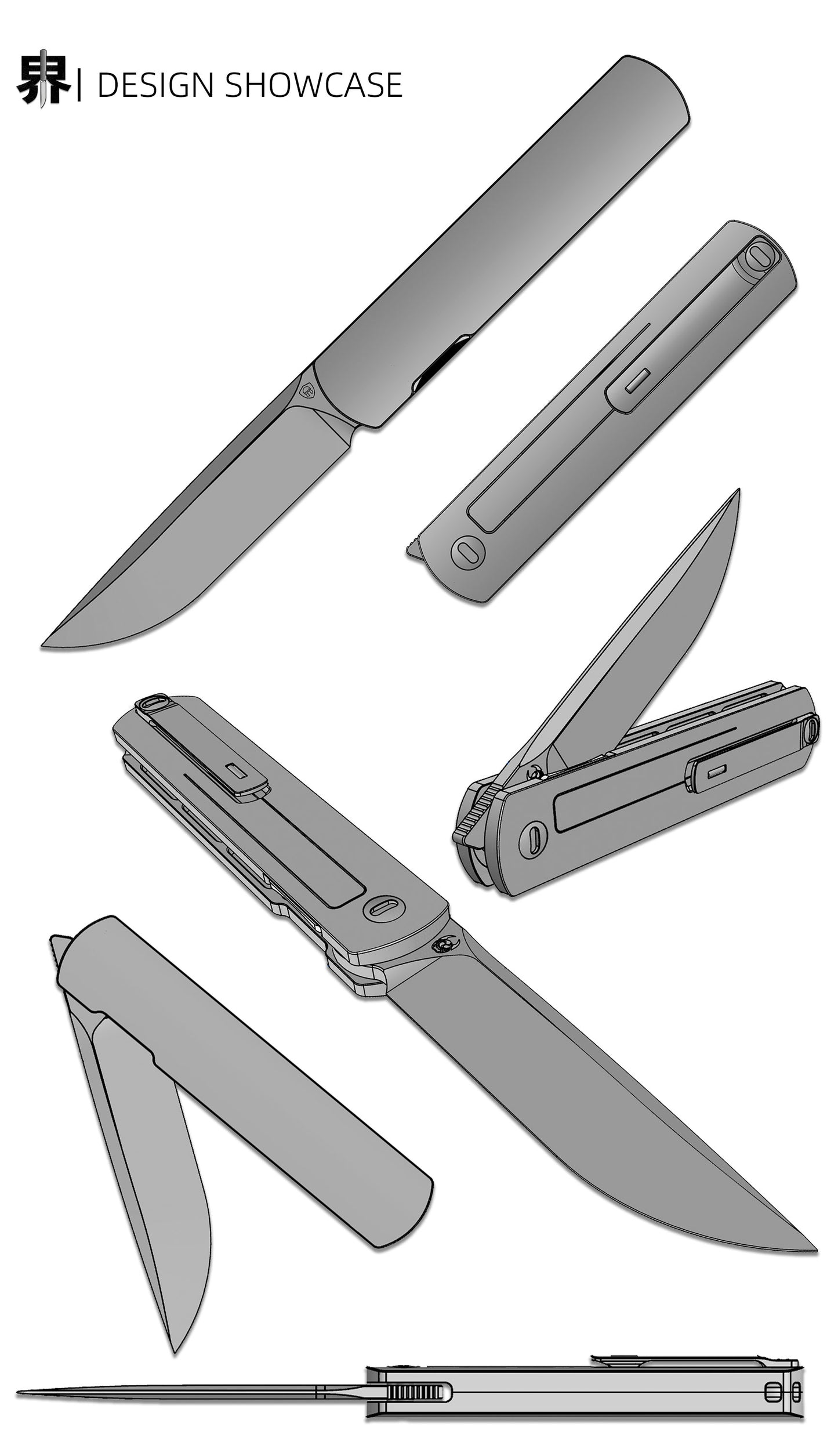 Vision | Tiguass Design ICPS System, GTC Lock, M390 Steel, Semi-Integral Handle,Minimalist Series