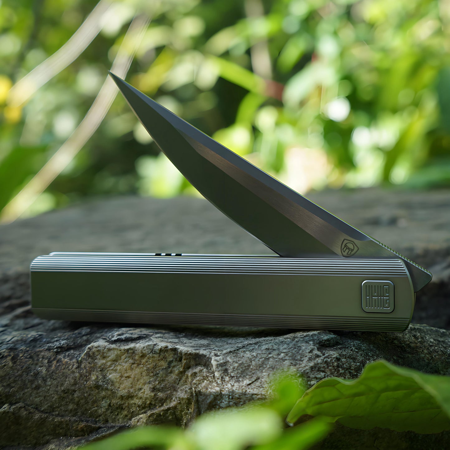 “墨” MK-28(TiN) M390 Blade Semi-Integral Titanium Front Flipper Design By Tiguass