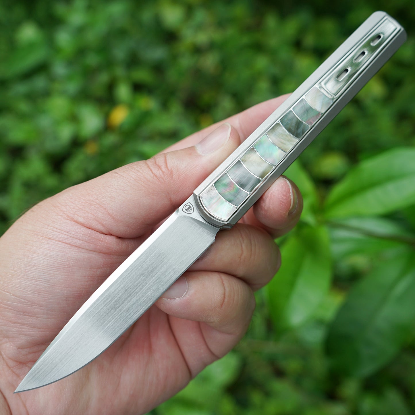 “SS Snake” MK-25 Böhler M398 Steel Semi-Integral Handle Inlaid With Fritillary Front-Flipper Opener Limited Edition In 2025 Ship immediately Only 10 available