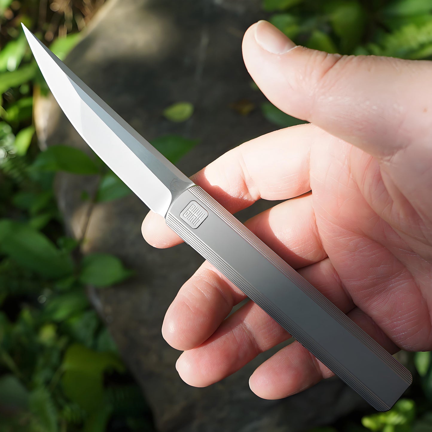 “墨” MK-28(TiN) M390 Blade Semi-Integral Titanium Front Flipper Design By Tiguass