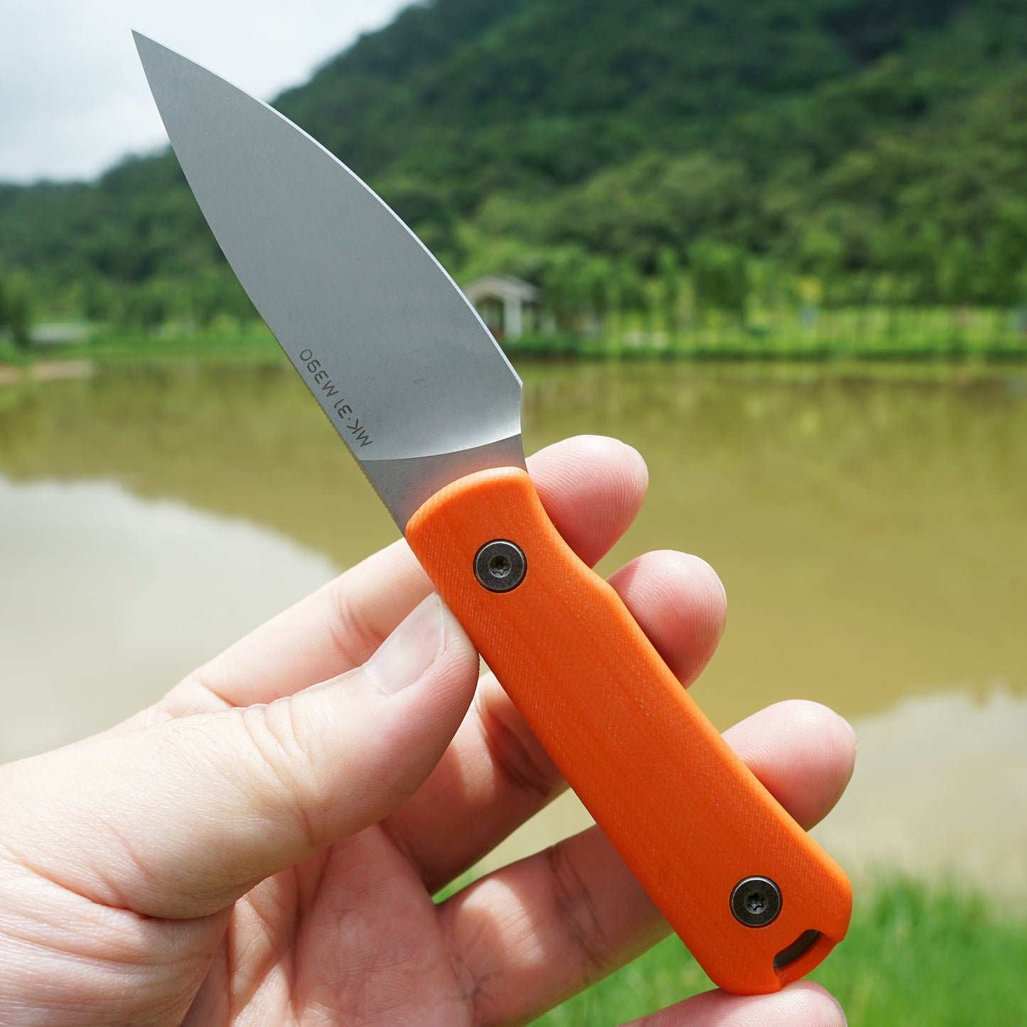 Mocenary MK-31 M390 Blade Small Fixed Blade Knife G10 Handle Kydex Sheath