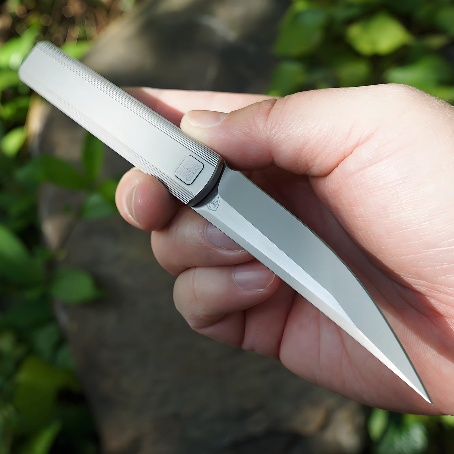 “墨” MK-28(TiN) M390 Blade Semi-Integral Titanium Front Flipper Design By Tiguass