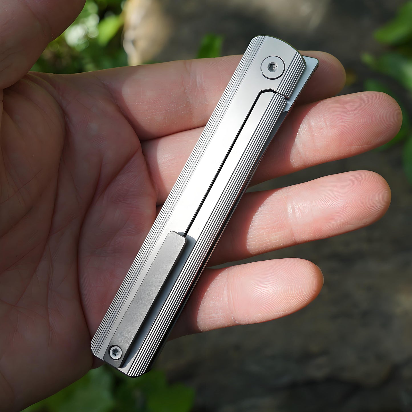 “墨” MK-28(TiN) M390 Blade Semi-Integral Titanium Front Flipper Design By Tiguass