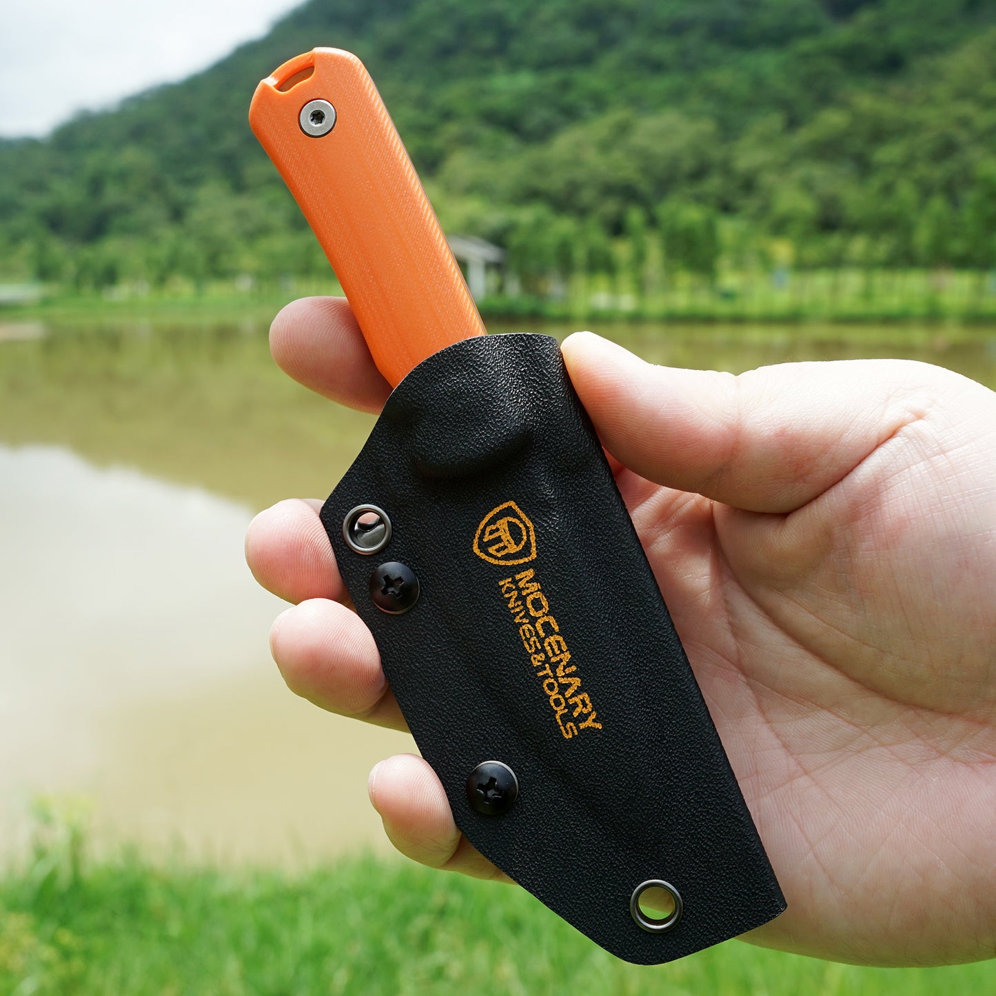 Mocenary MK-31 M390 Blade Small Fixed Blade Knife G10 Handle Kydex Sheath