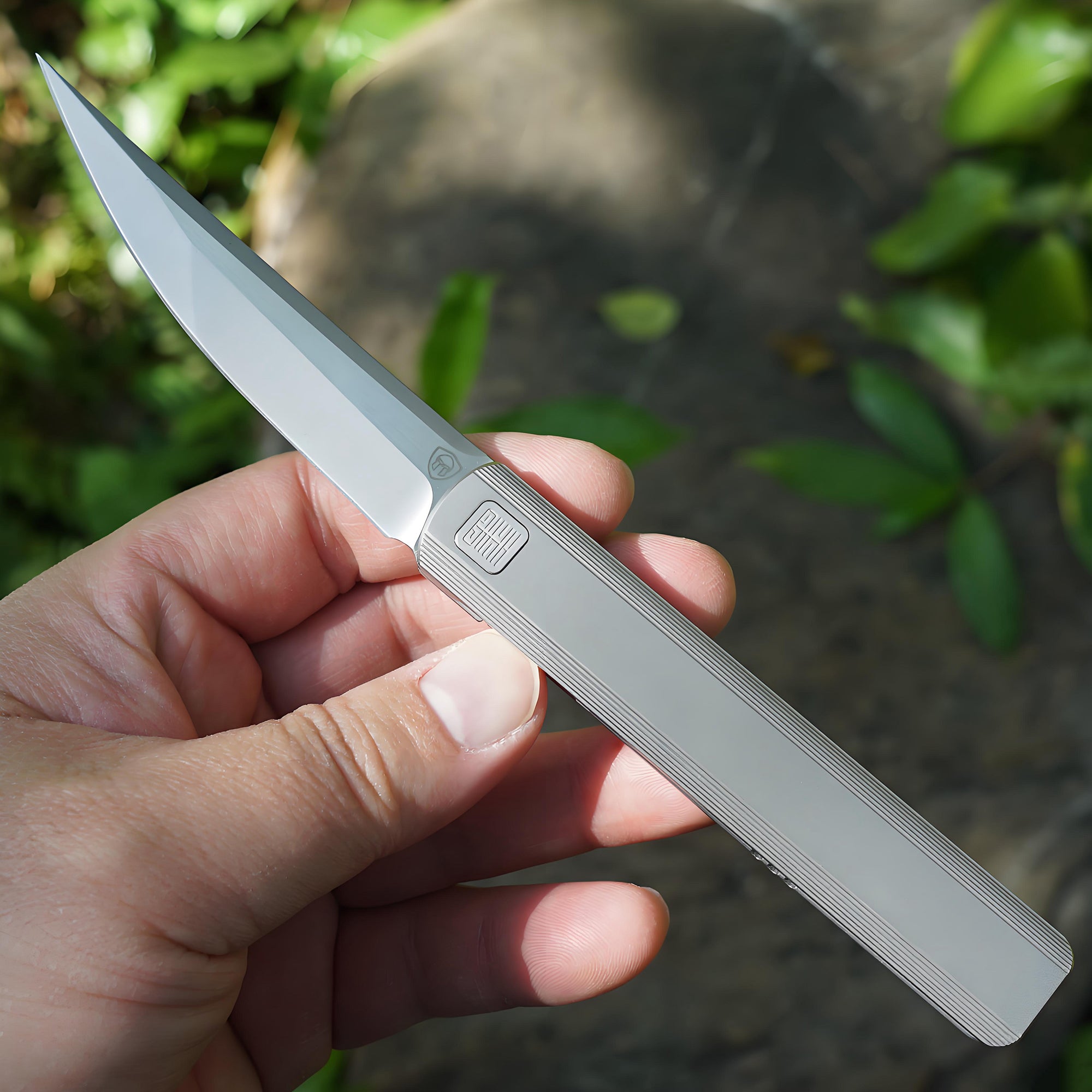 墨” MK-28(TiN) M390 Blade Semi-Integral Titanium Front Flipper