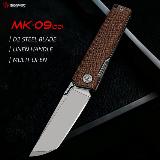 MK-09 Next-Gen D2 Steel Linen Micarta Handle - Multiple Deployment Options (Ships in 6 Months)