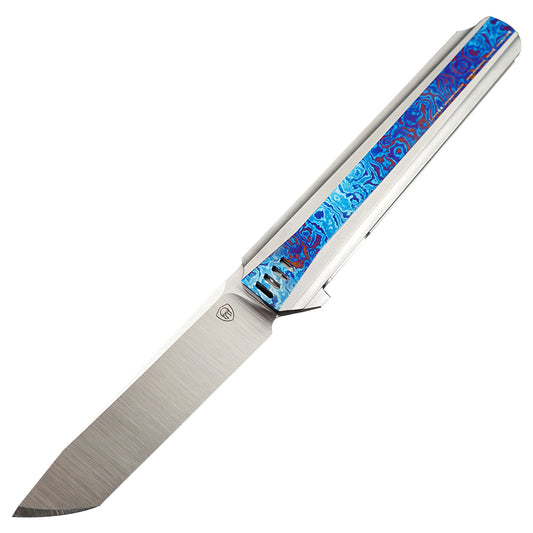 MK-15(C) M390 Half Sided Titanium Alloy+Titanium Damascus Patch