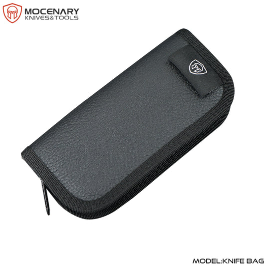 EDC Zipper Knife Bag Semi PU Leather Moisture Proof Knife Protective Sleeve Portable Outdoor Tool Pocket Anti-fall Storage