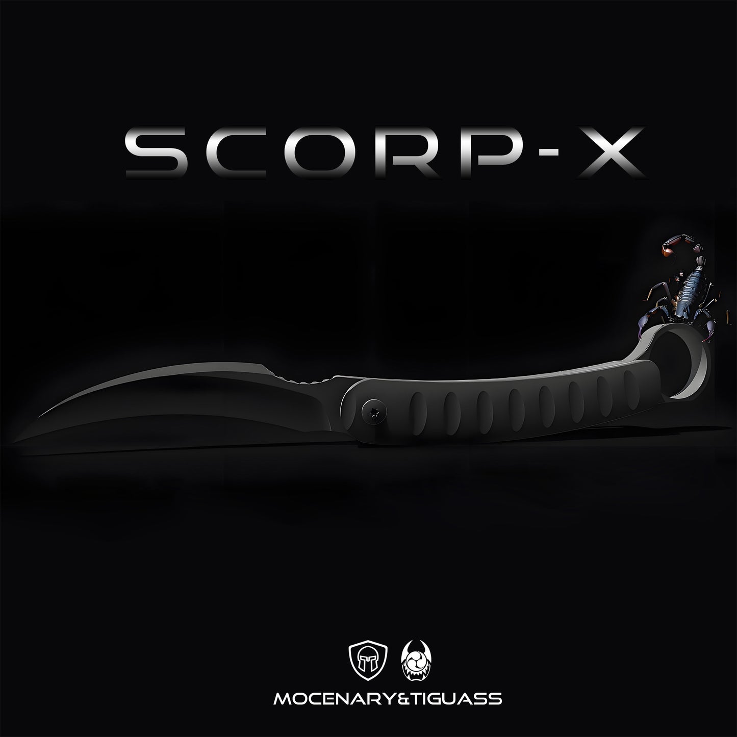 “Scorp-X”(MK-21) Tiguass Design M390 M390 Blade Titanium Alloy Handle With Tail Ring