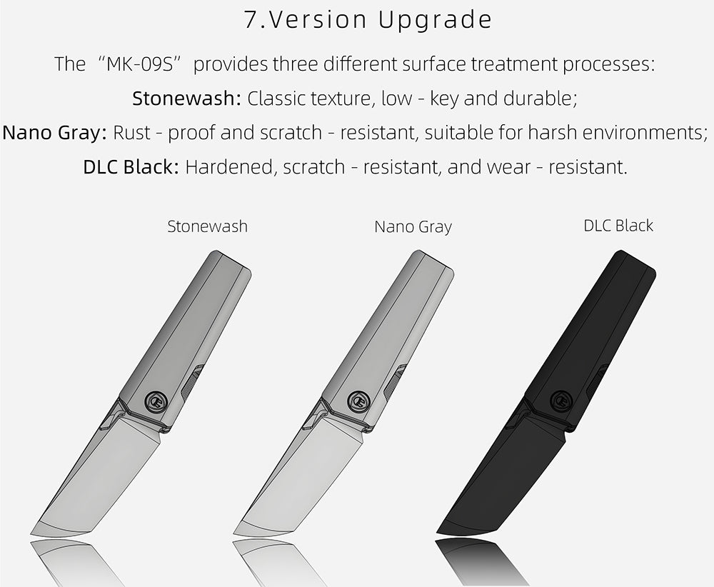 MK-09S M390 – Minimalist Semi-Integral EDC with Front Flipper & Thumb Stud | Shipping in 6 Months