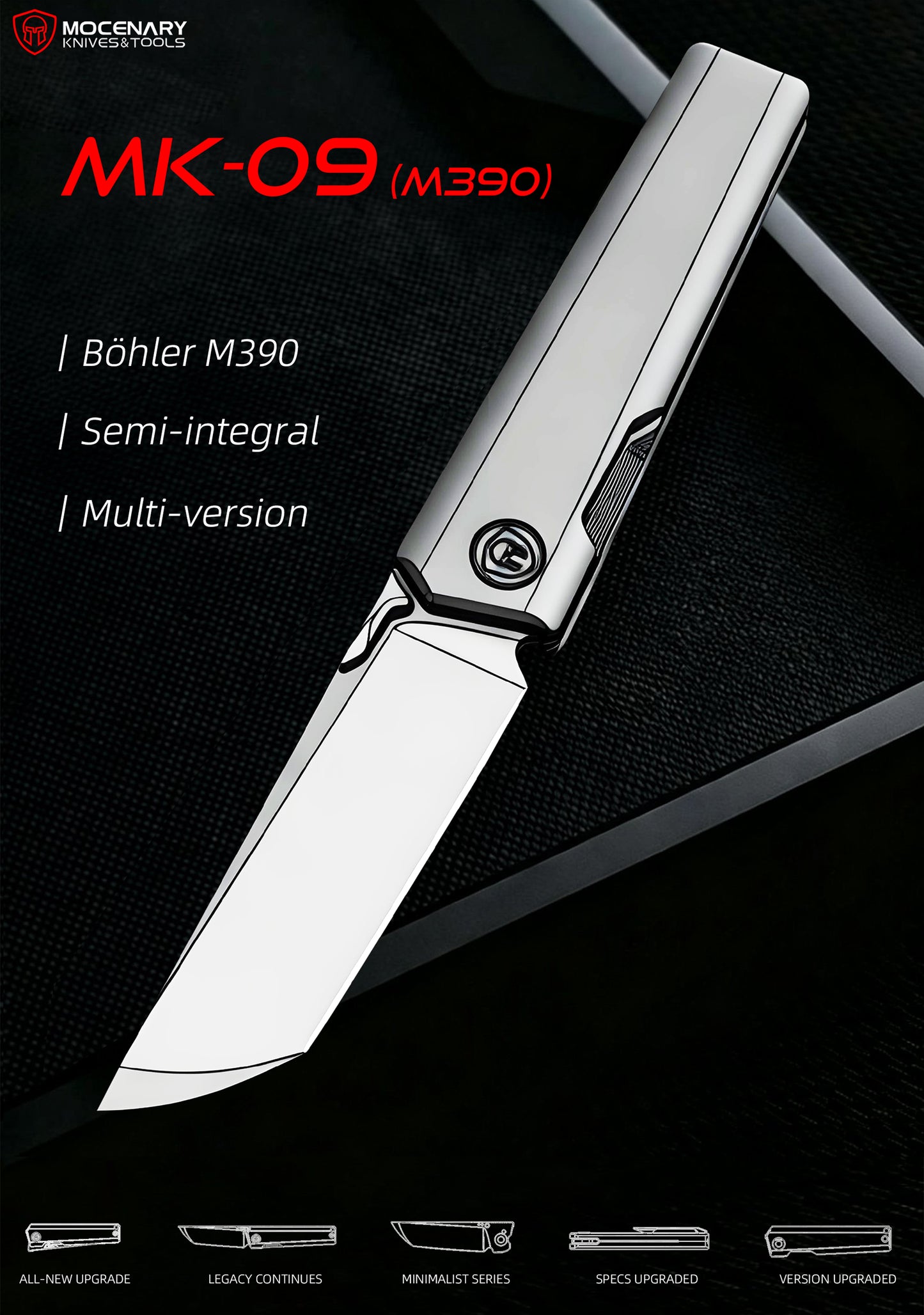 MK-09 Next-Gen｜M390 Steel & Semi-Integrated Titanium Handles Multiple Deployment (Ships in 6 Months)