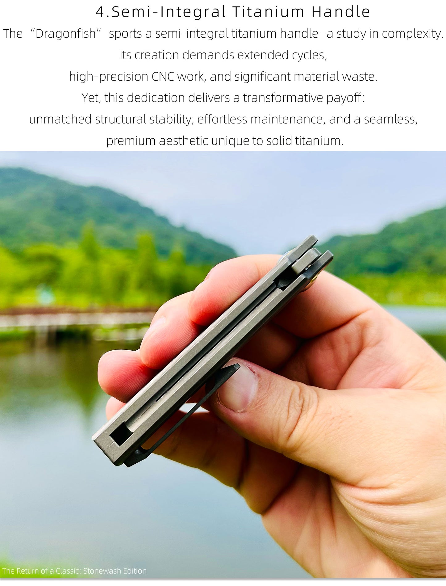 Dragonfish MK-06 Upgraded – Böhler M390 Blade, Semi-Integral Titanium Handle, Multiple Deployment Options, New Nano Coating, Refined Details,Ships in 180 Days