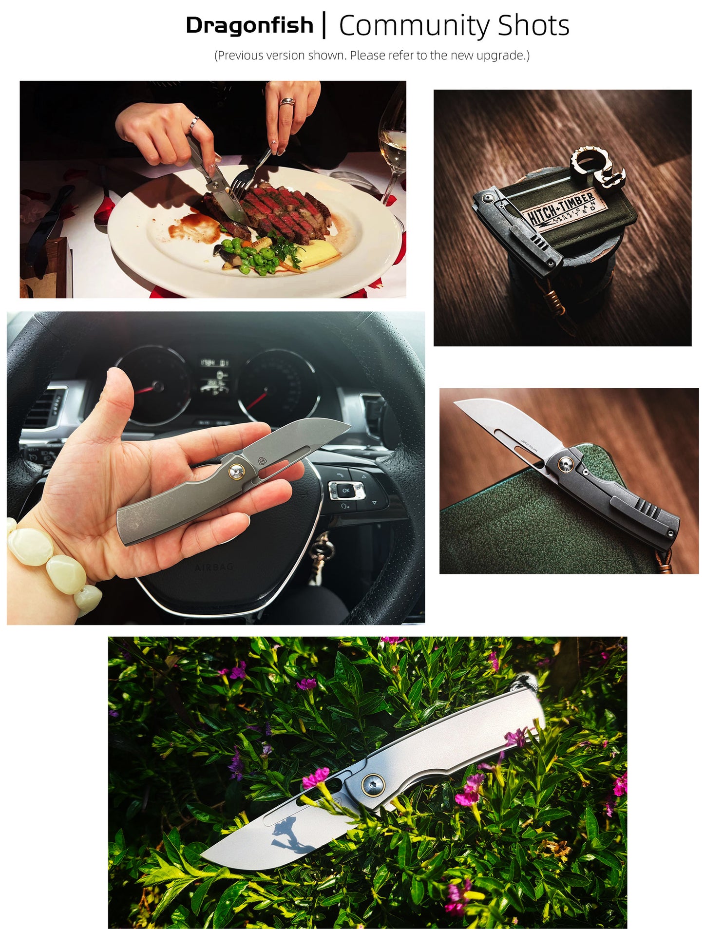 Dragonfish MK-06 Upgraded – Böhler M390 Blade, Semi-Integral Titanium Handle, Multiple Deployment Options, New Nano Coating, Refined Details,Ships in 180 Days