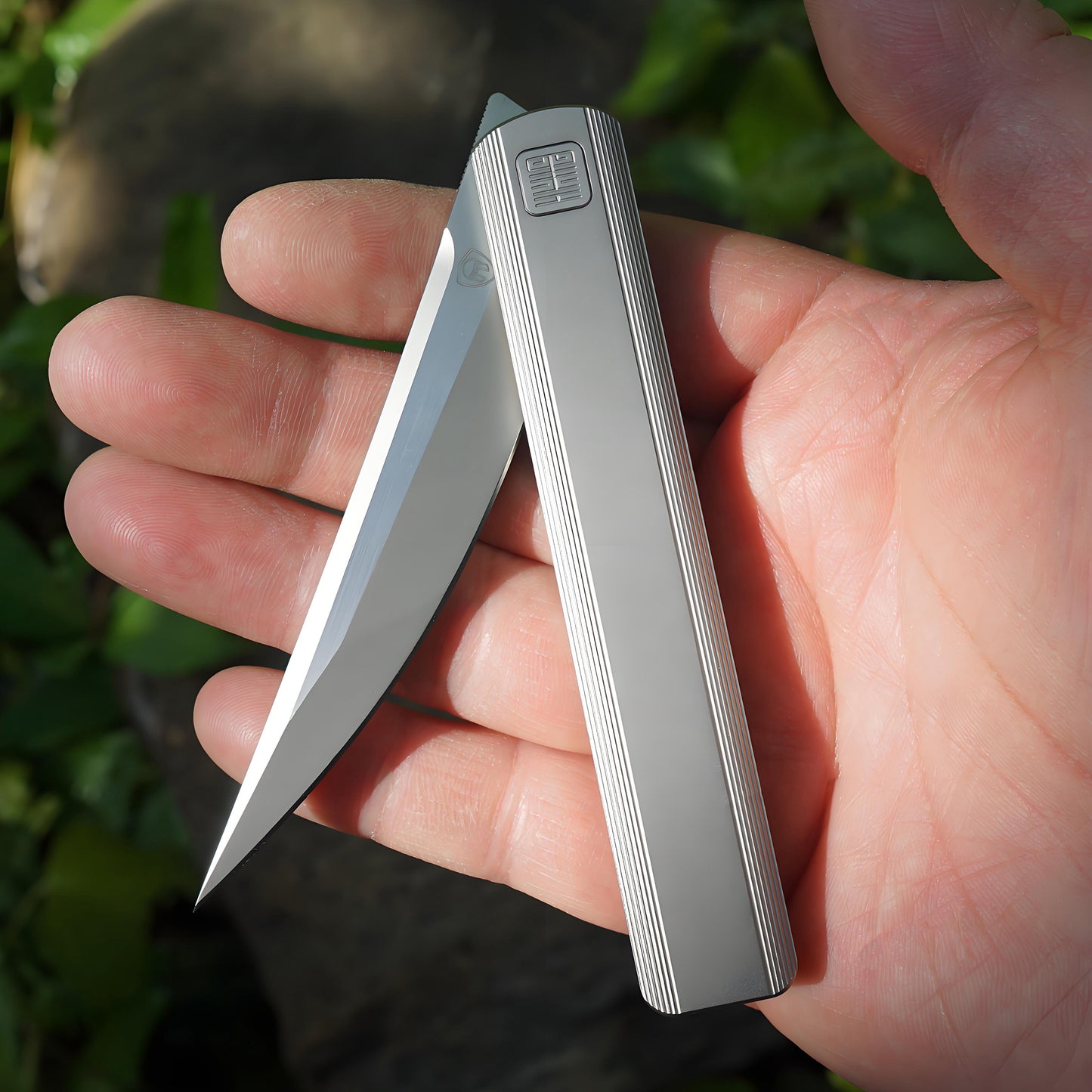 “墨” MK-28(TiN) M390 Blade Semi-Integral Titanium Front Flipper Design By Tiguass