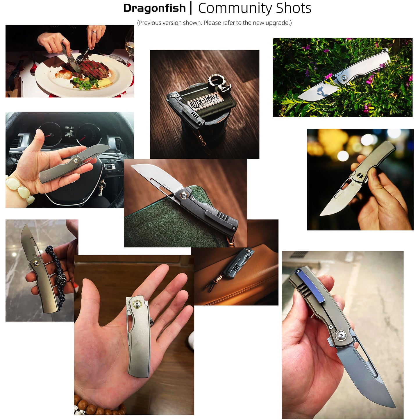 Dragonfish MK-06 Upgraded – Böhler M390 Blade, Semi-Integral Titanium Handle, Multiple Deployment Options, New Nano Coating, Refined Details,Ships in 180 Days