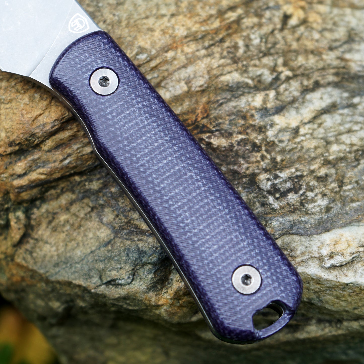 Mocenary MK-31 Purple Linen Handle M390 Blade Small Fixed Blade Knife