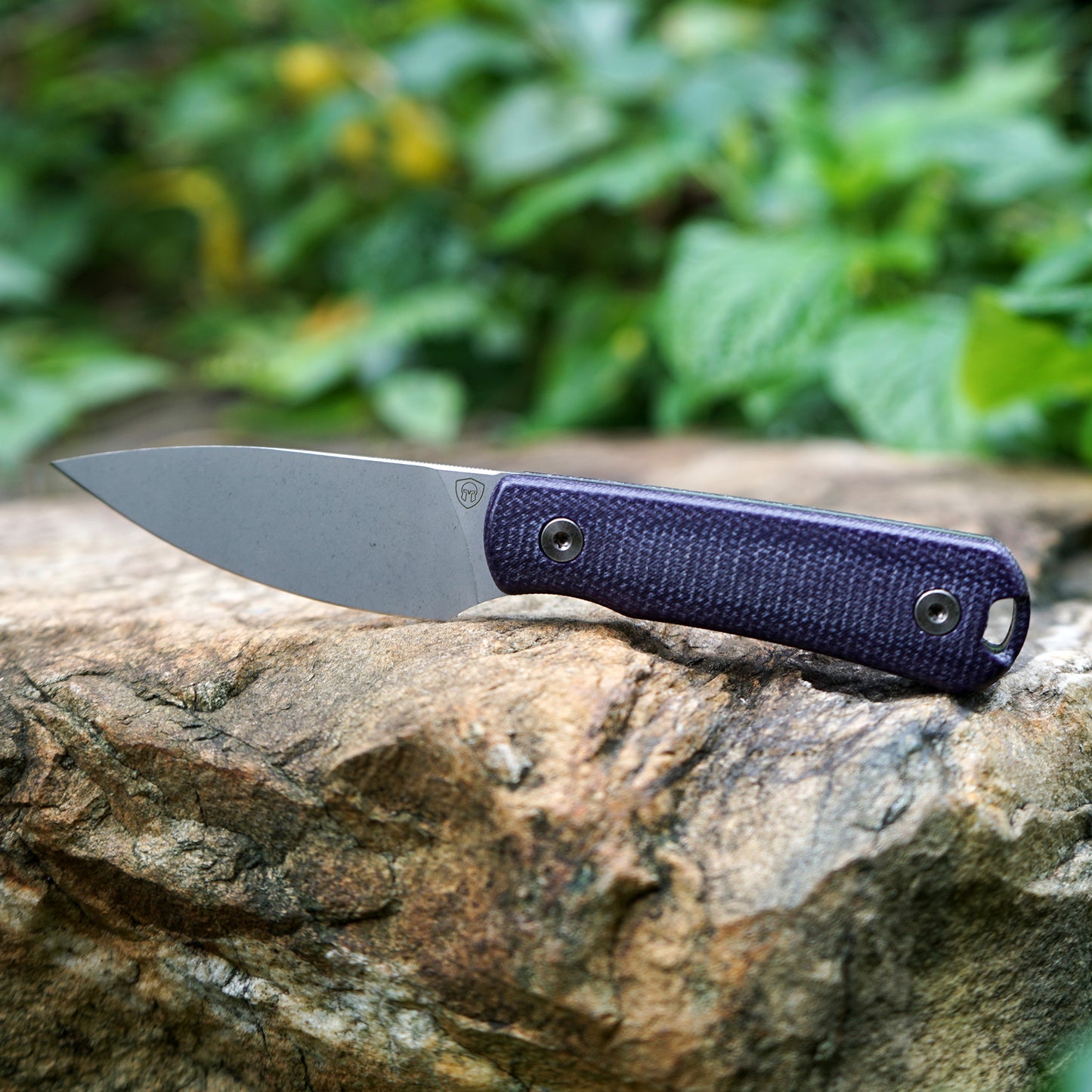 Mocenary MK-31 Purple Linen Handle M390 Blade Small Fixed Blade Knife