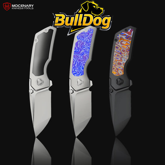 Bulldog| Rok Smerke Design M390 Steel Folding EDC Knife Multiple Opening Methods Interchangeable Inlays MK-26(Ships in 2 Months)